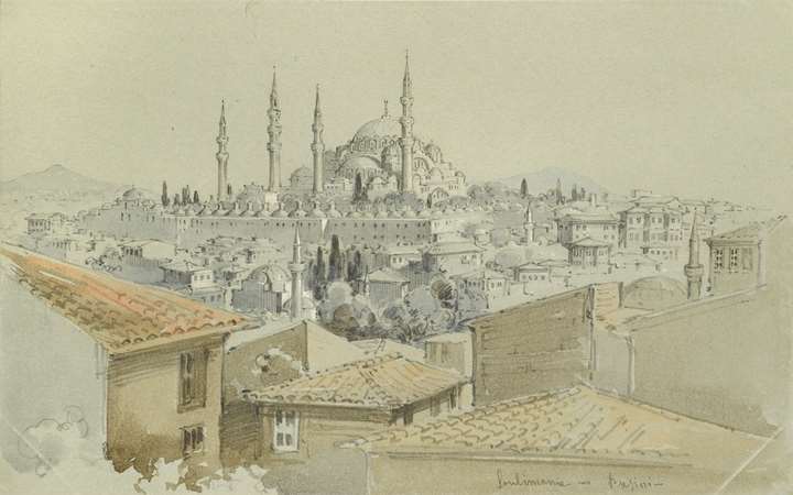 View of the Süleymaniye Mosque over Rooftops